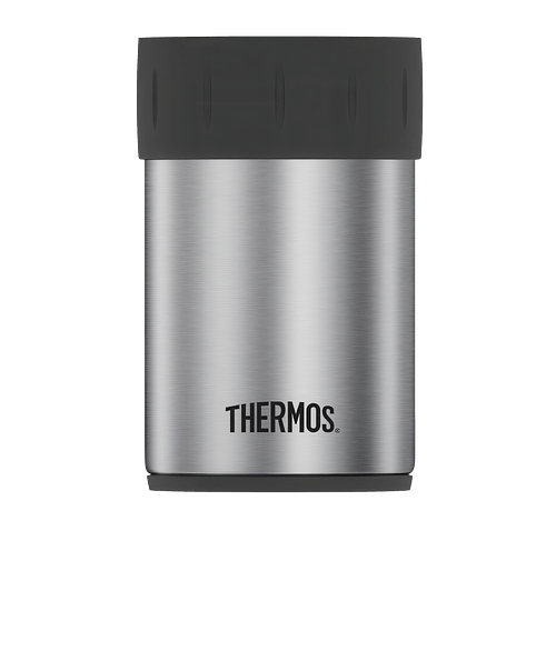 12 oz. Thermos Double Wall Stainless Steel Can Insulator in Matte Steel