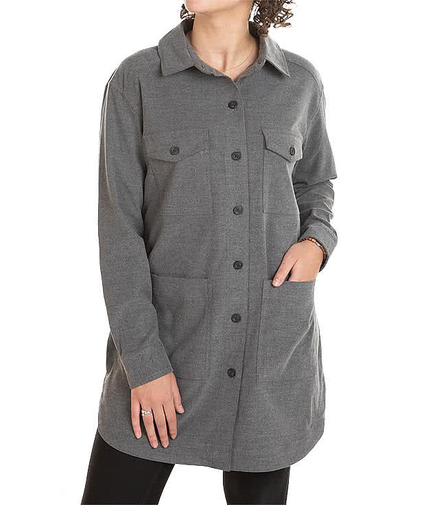 Mercer+Mettle Women’s Twill Long Sleeve Shirt Jacket