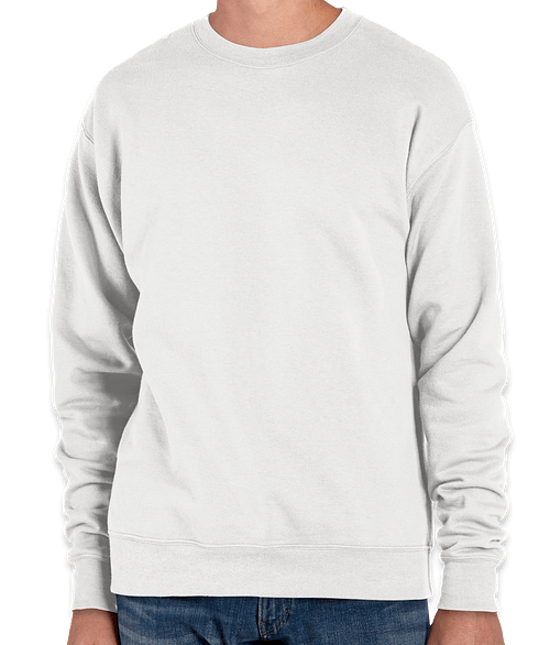 Hanes Perfect Midweight Crewneck Sweatshirt in White