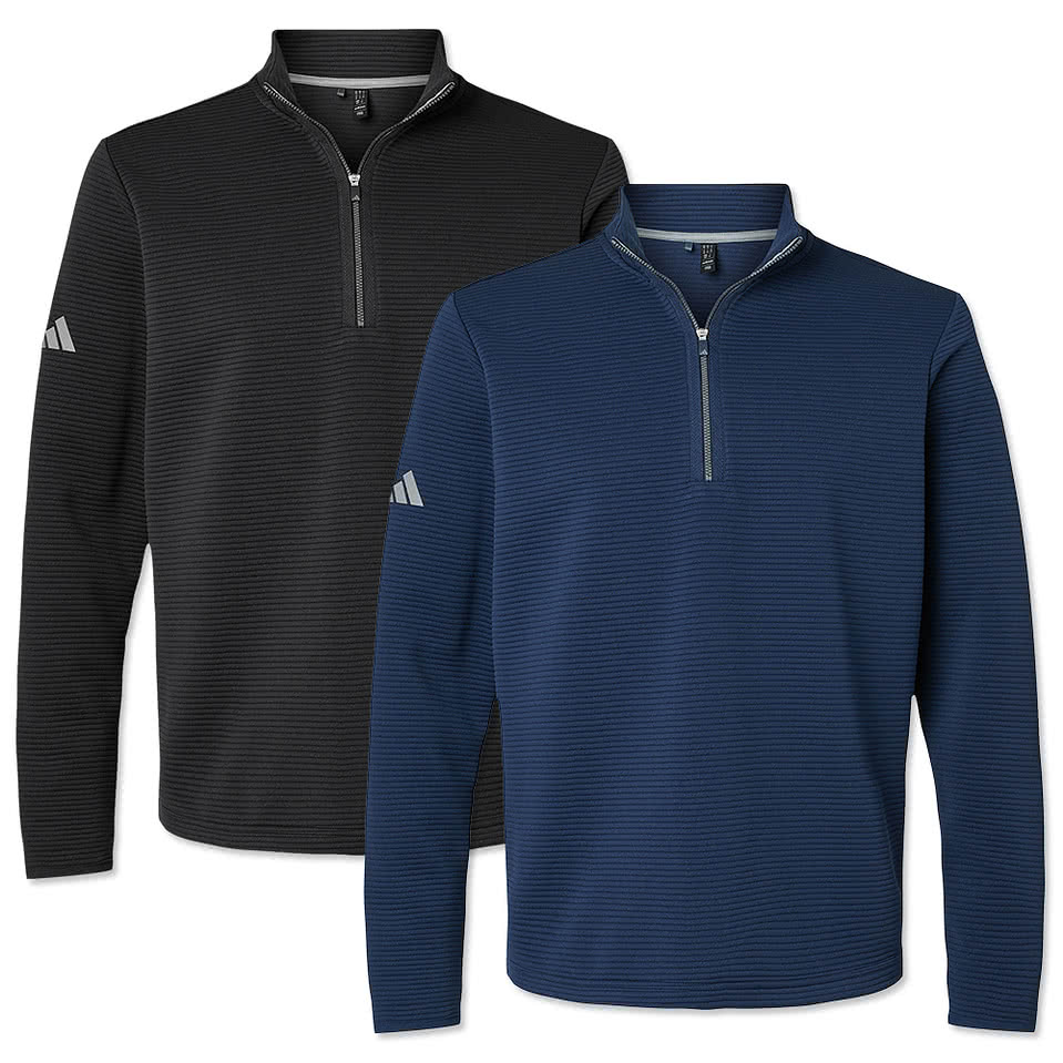 Custom Adidas Spacer Recycled Quarter Zip Sweatshirt - Design