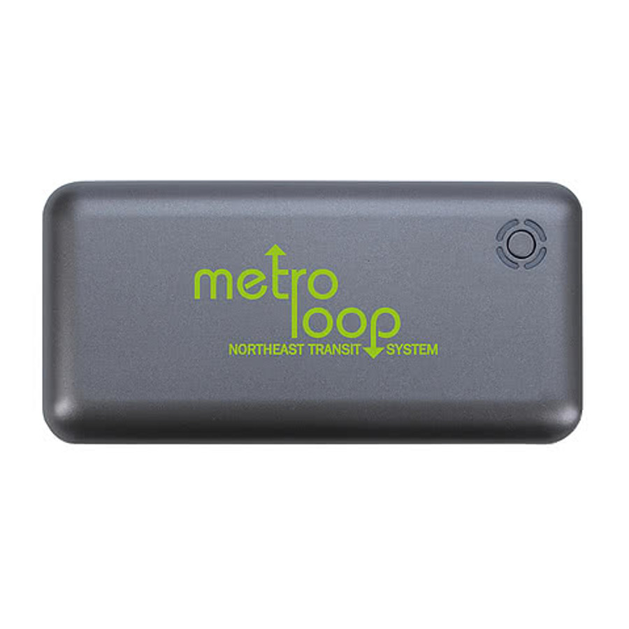 Full Color 10,000 mAh Charge Wave Wireless Power Bank in Black
