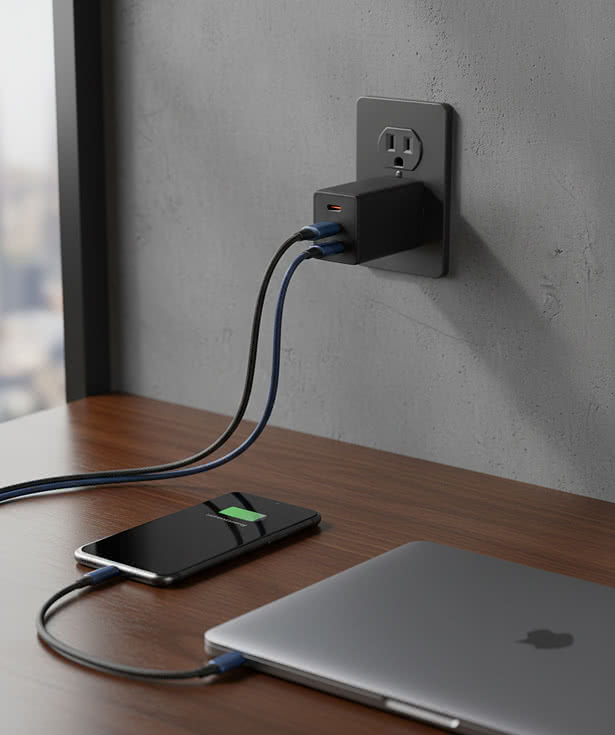 65W Power Cube Wall Adapter