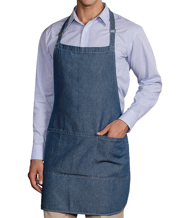 Custom Blue Generation Denim Full Length Four-Pocket Apron