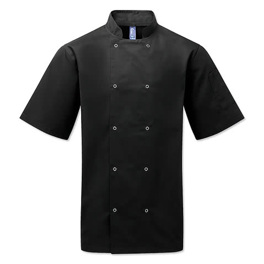 Artisan Collection Eco Snap Front Short Sleeve Chef's Jacket - Printed in White