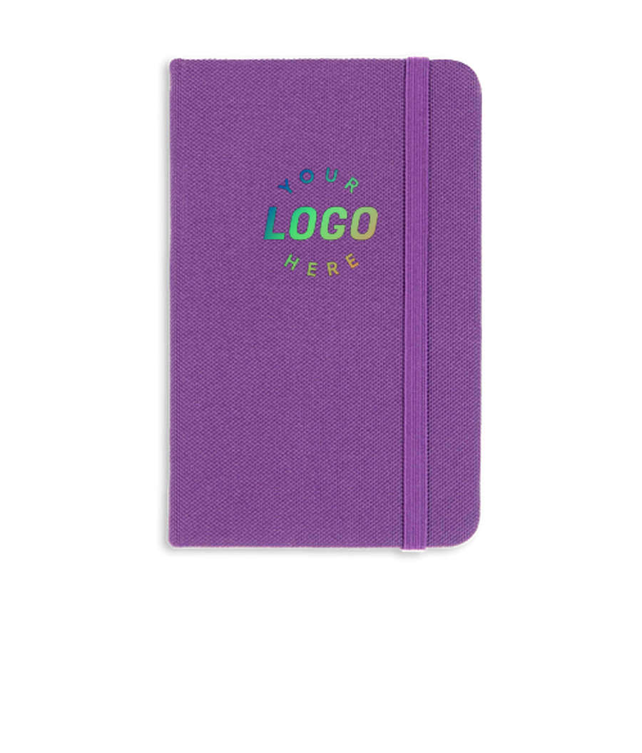 Full Color Recycled Hard Cover Pocket Notebook in Purple