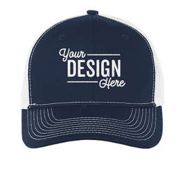 Port Authority Snapback Trucker Hat - Color: Rich Navy / White