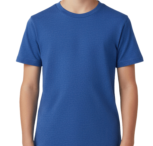 Live & Tell by LAT Youth Fine Jersey Lightweight T-shirt in Vintage Royal