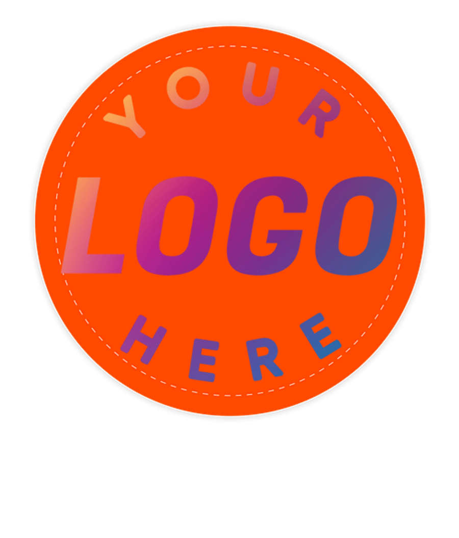 Full Color 2.5 in. Circle Magnet in Orange