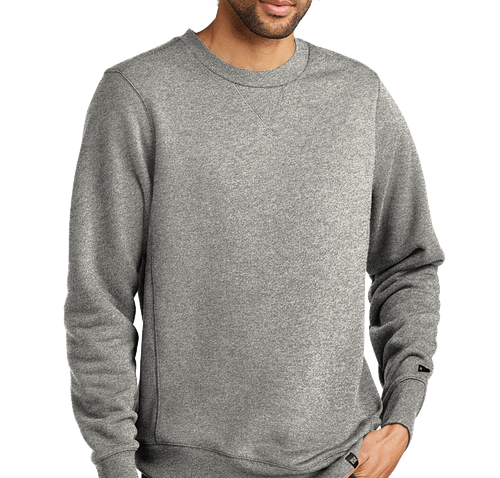New Era French Terry Crewneck Sweatshirt in Light Graphite Twist