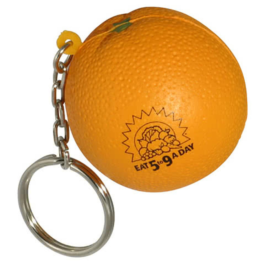 Orange Stress Reliever Keychain