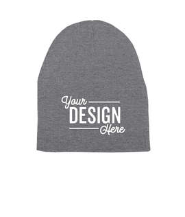Yupoong Solid Beanie - Color: Heather Grey