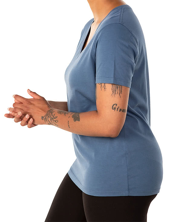 American Giant Women's USA-Made Classic 100% Cotton V-Neck T-shirt