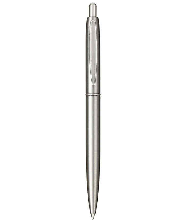 Laser Engraved Recycled Stainless Steel Ballpoint Pen (black ink)