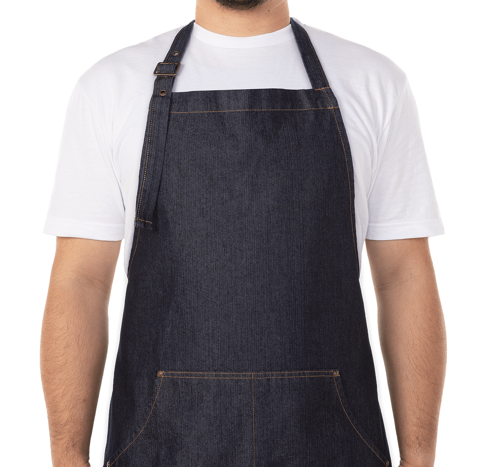 Artisan Collection Jeans Stitch Denim Full Length Apron - Embroidered-default