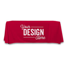 Full Color 8' Throw Tablecloth - Color: Cardinal