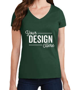 Port & Company Women's Fan Favorite V-Neck T-shirt - Color: Forest Green