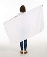 Midweight White Printed Beach Towel