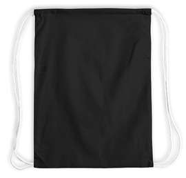 Lightweight 100% Cotton Drawstring Bag - Color: Black