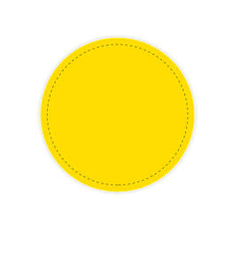 Full Color 3 in. Circle Vinyl Decal - Color: Yellow