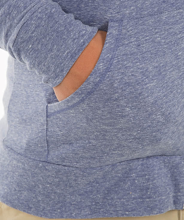 Threadfast Tri-Blend Full Zip T-shirt Hoodie