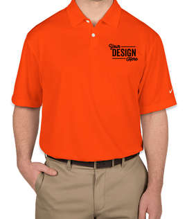 Nike Dri-FIT Pebble Textured Performance Polo - Color: Brilliant Orange