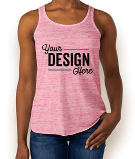 Bella + Canvas Women's Flowy Racerback Tank - Color: Red Marble