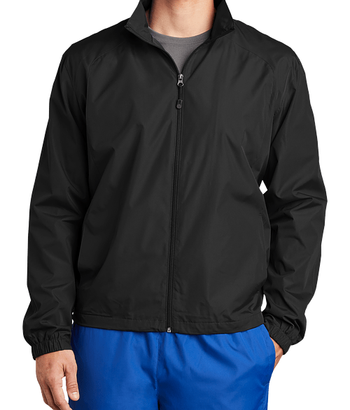 Sport-Tek Full Zip Windbreaker Jacket in Black