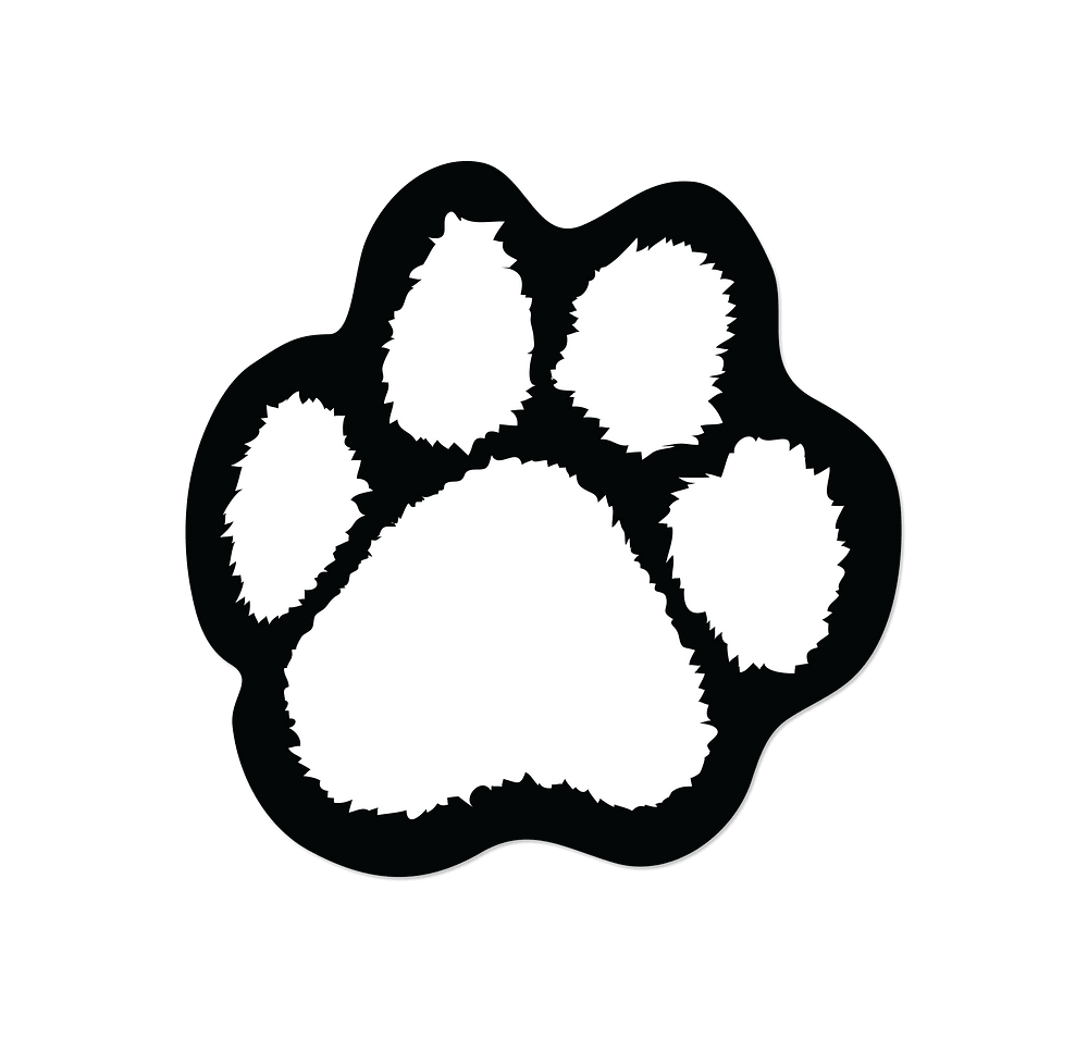 Full Color Paw Print Refrigerator Magnet - .036"-default