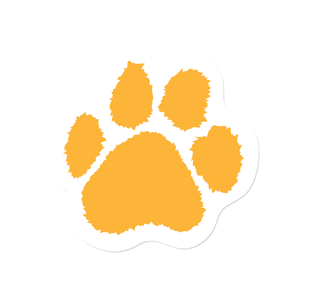 Full Color Paw Print Refrigerator Magnet - .036"-default