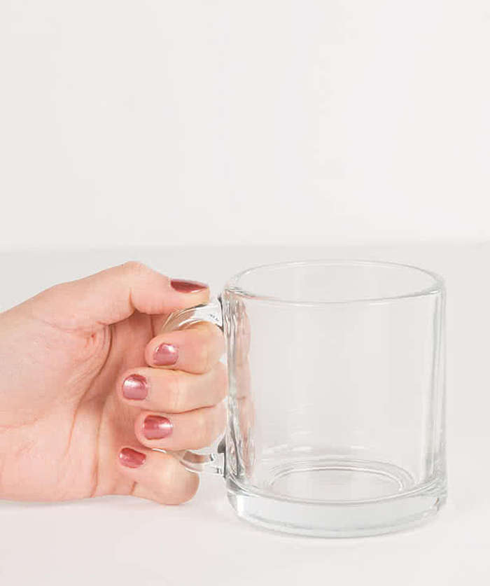 13 oz. Clear Glass Coffee Mug