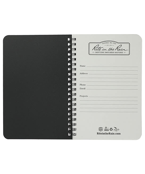Rite in the Rain Hard Cover Side Spiral Notebook