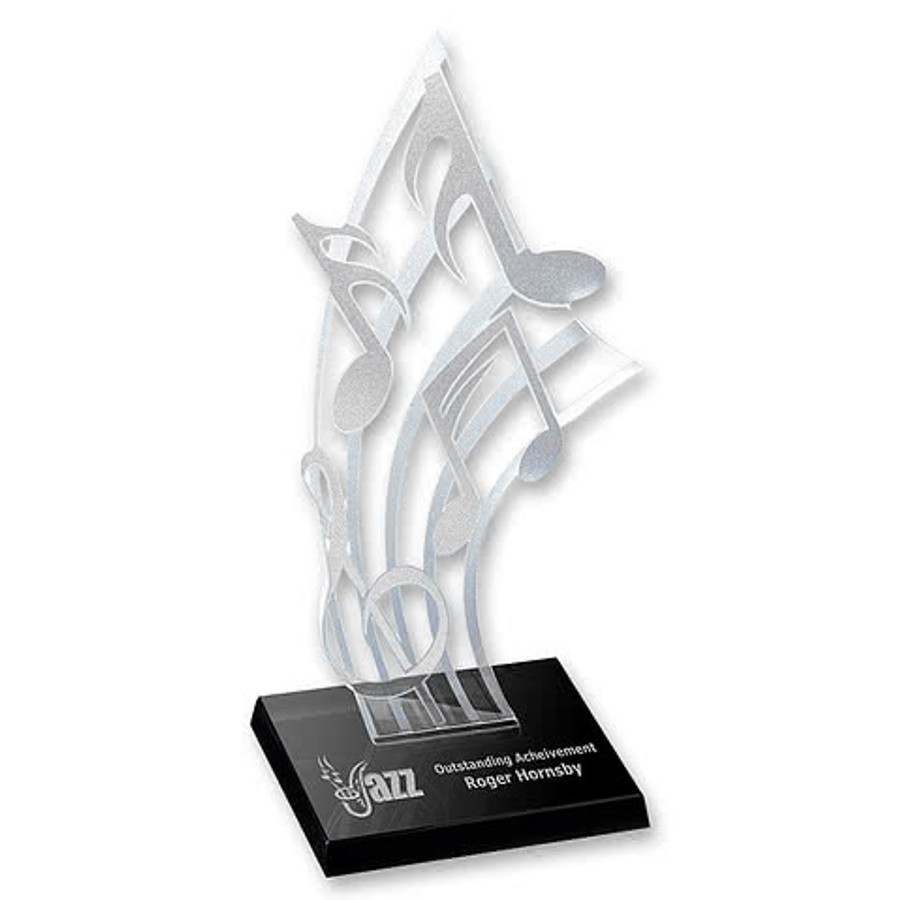 Music Notes Award in Clear