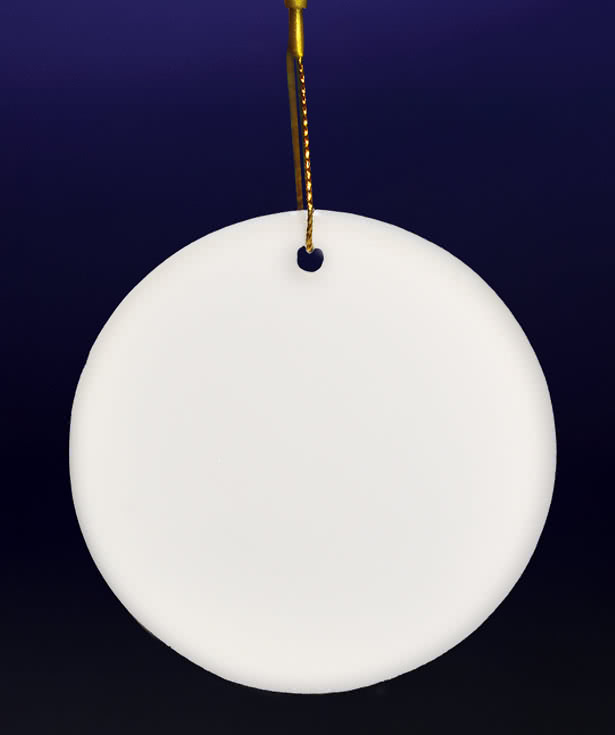 3" Round Ceramic Ornament