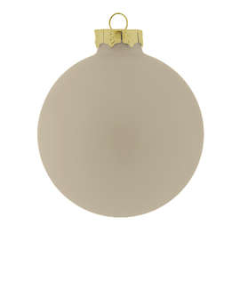 Glass Ball Tree Ornament - Color: Satin Beige