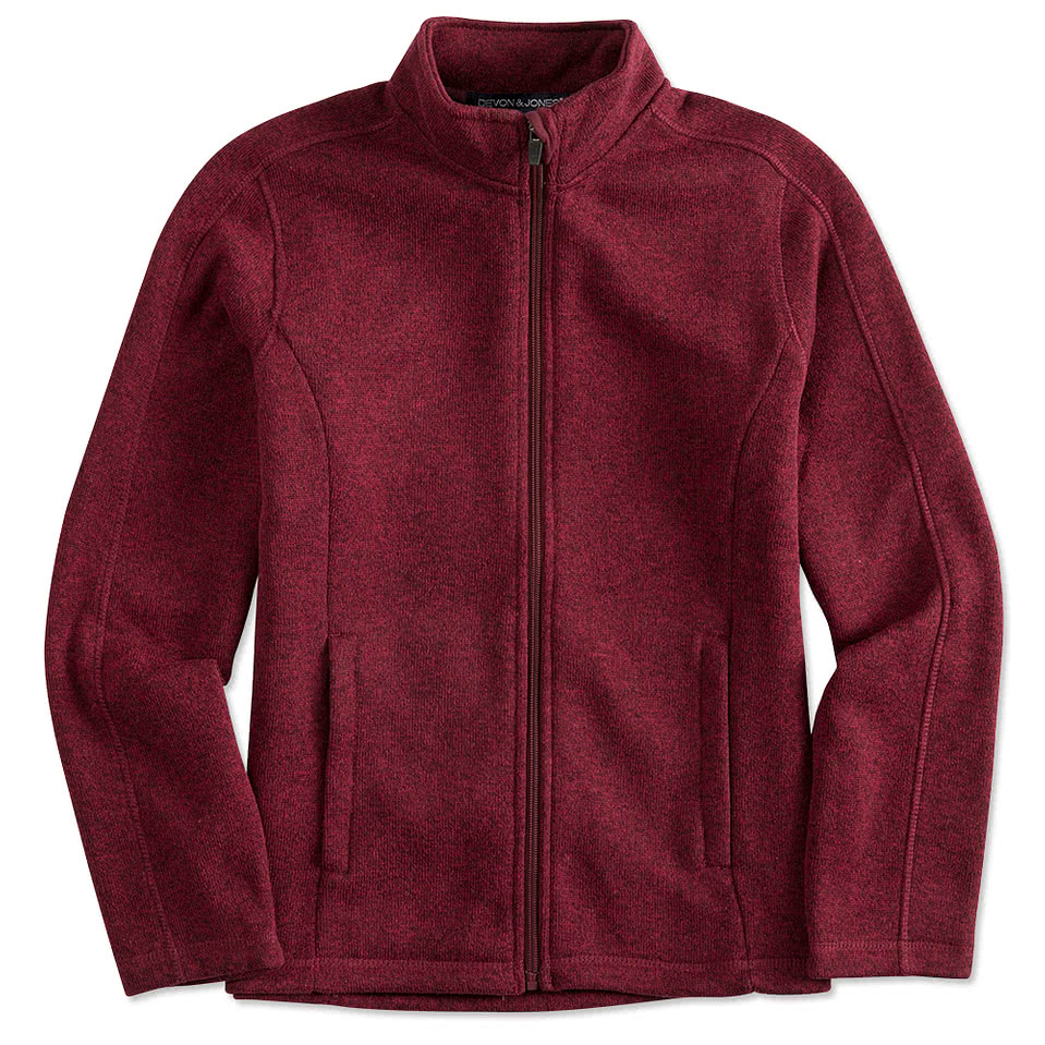 Devon & Jones Women's Full Zip Sweater Fleece Jacket