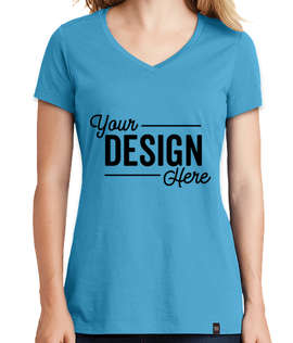 New Era Women's Heritage Blend V-Neck T-shirt - Color: Sky Blue