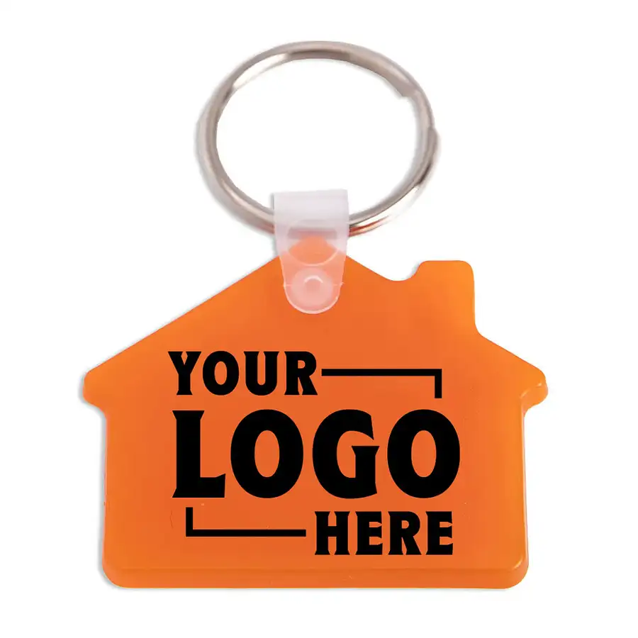 House Shaped Keychain with custom logo