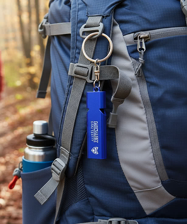 Quick-Alert Safety Whistle Keychain