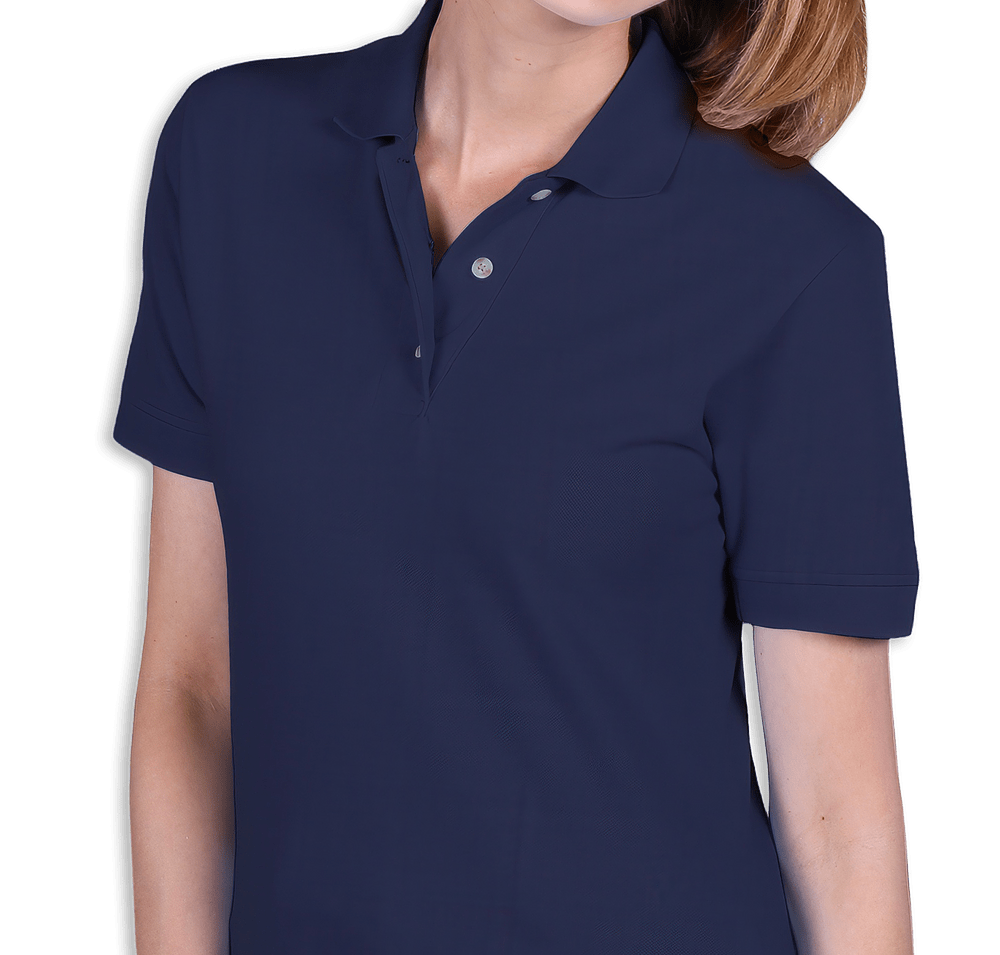 Blue Generation Women's Scotchgard Treated Pique Polo - Embroidered-default