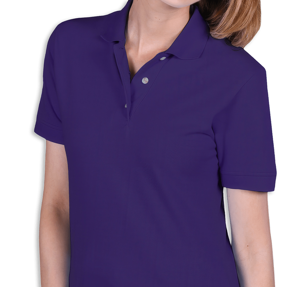 Blue Generation Women's Scotchgard Treated Pique Polo - Embroidered-default