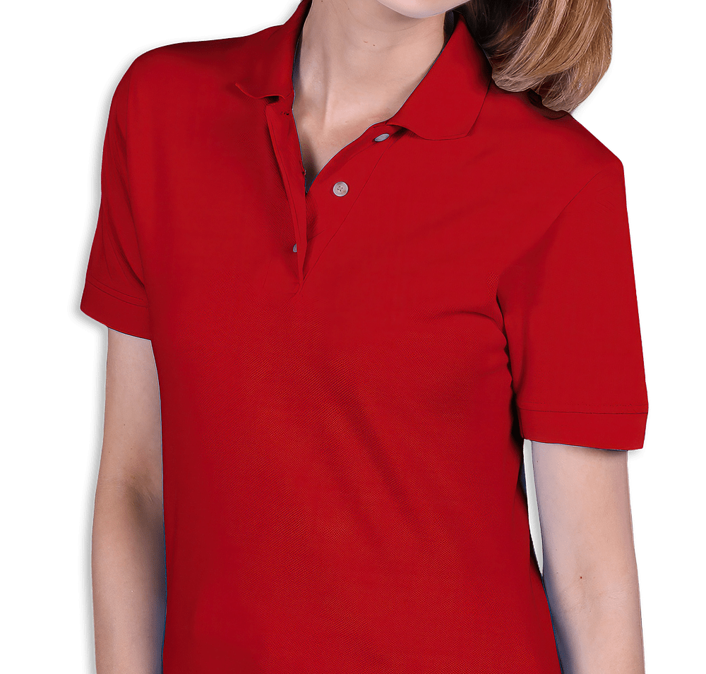 Blue Generation Women's Scotchgard Treated Pique Polo - Embroidered-default