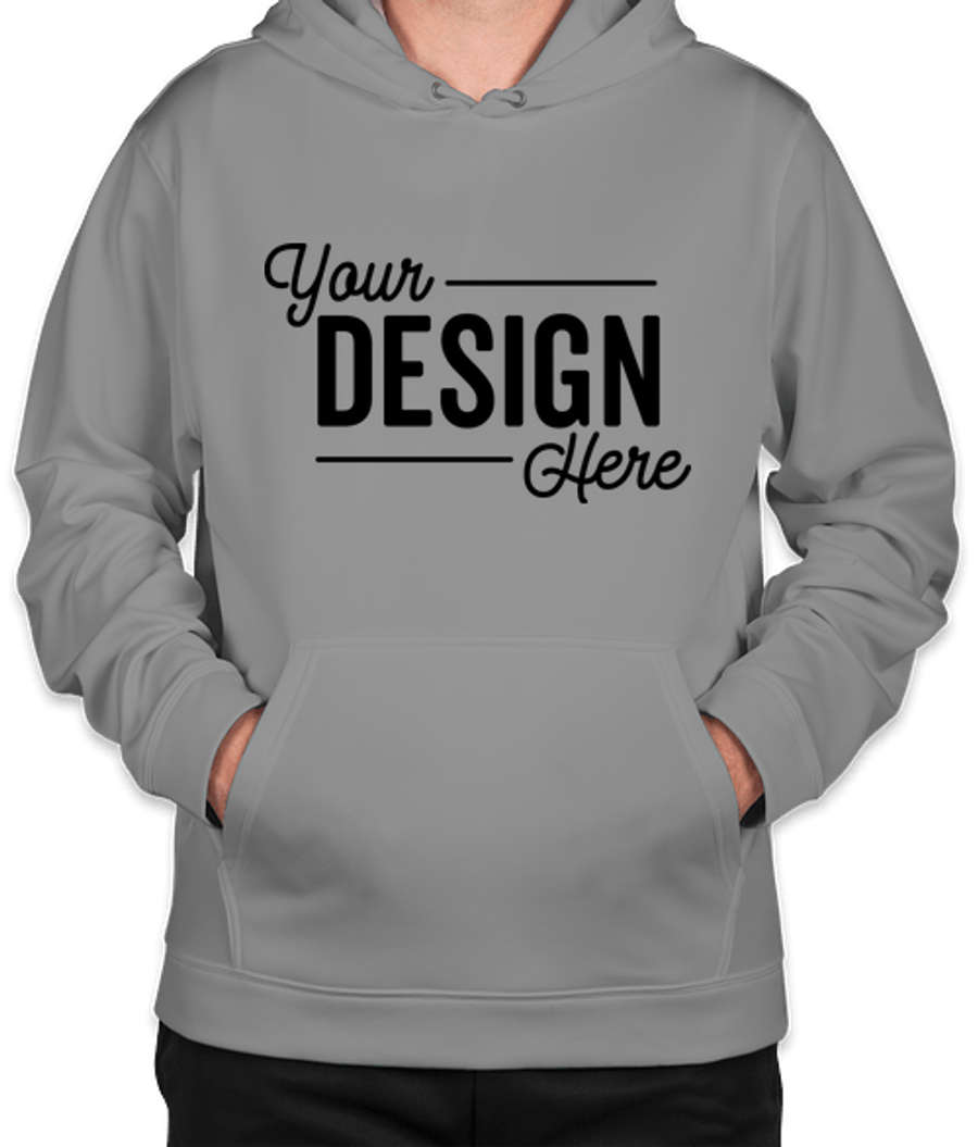 Sport-Tek Performance Pullover Hoodie in Silver