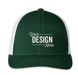 Pacific Headwear Snapback Trucker Hat - Color: Dark Green / White