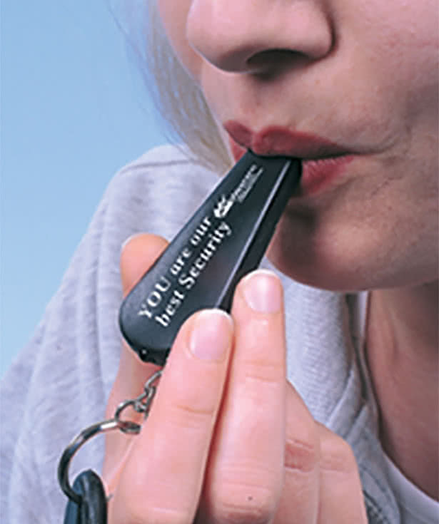 Red Light and Whistle Keychain