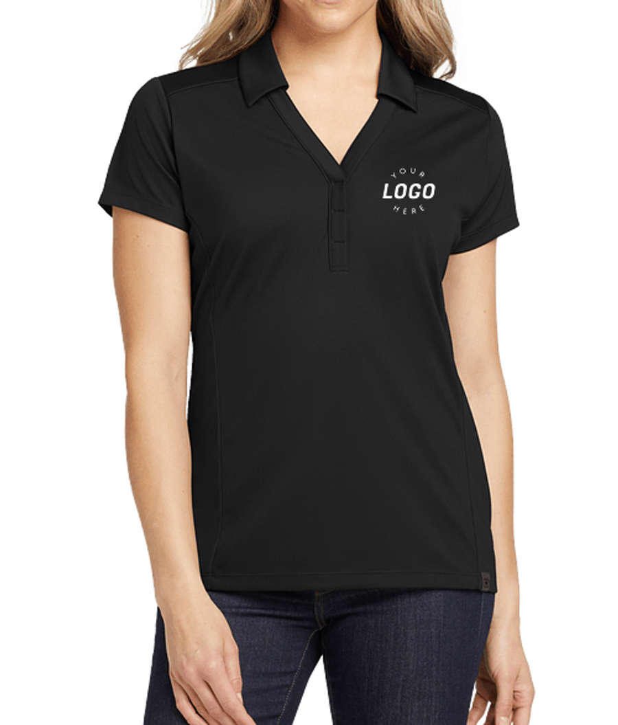 OGIO Women's Framework Pique Performance Polo in Blacktop