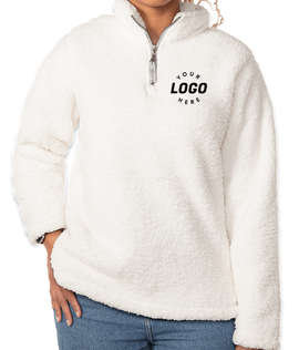 J. America Women’s Epic Sherpa Quarter-Zip Pullover - Color: Cream