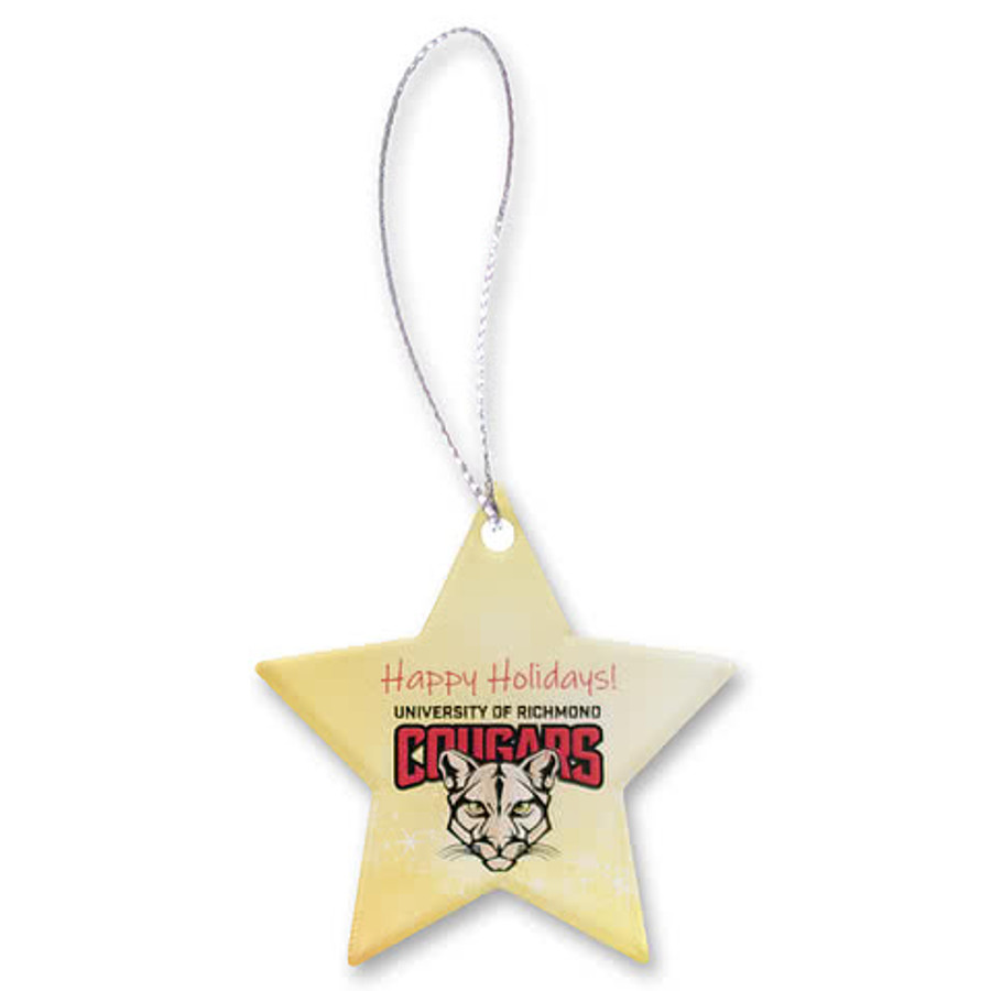 Star Acrylic Ornament in Clear w/125 Thickness White