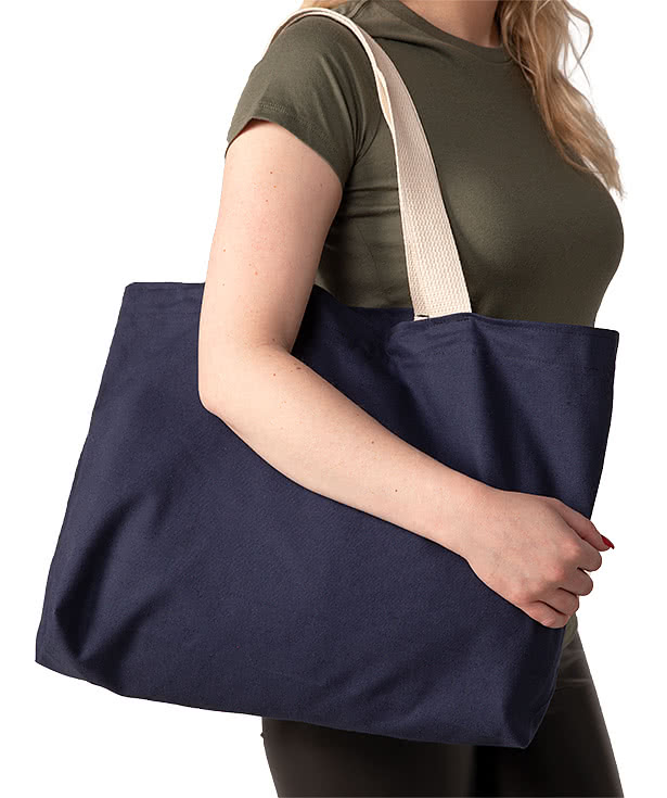 【AAKE】COTTON BIG TOTE BAG Custom Bayside USA-Made Large 100% Cotton Canvas Tote Bag
