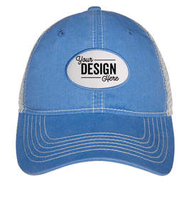 Ahead Oval Patch Trucker Hat - Color: Royal / White