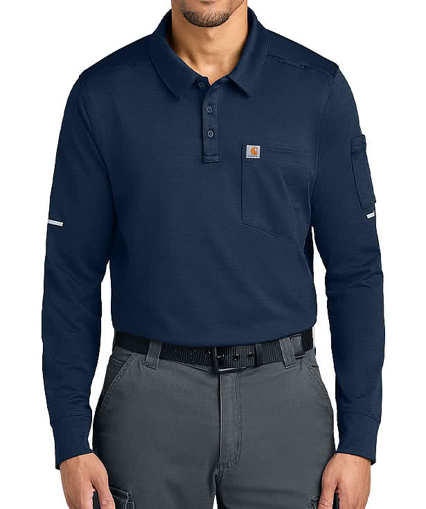 Carhartt FLD & RSCU Long Sleeve Performance Polo - Embroidered